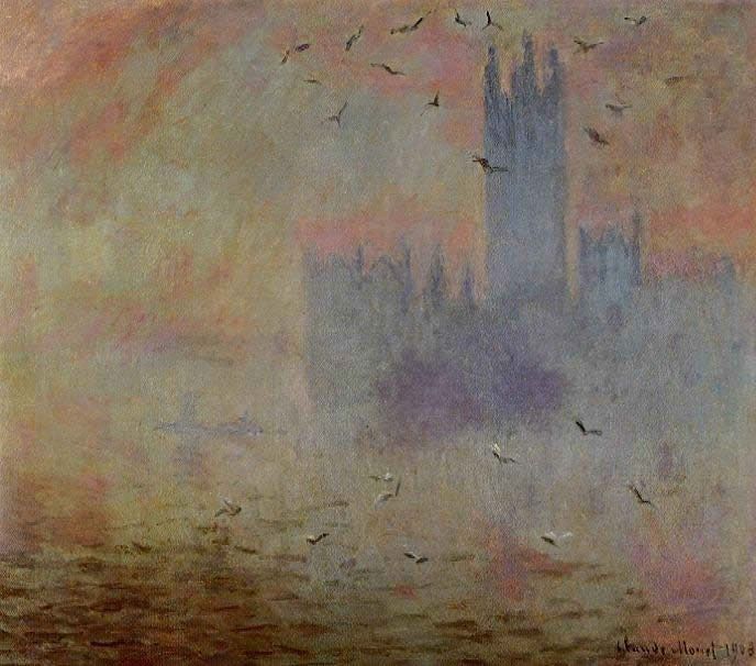 Claude Monet Houses of Parliament Seagulls